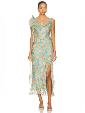 astr flutter sleeve asymmetrical floral maxi dress | Dresses | Nwt Astr The Label Asymmetric From Reformation turning maxi dress yet